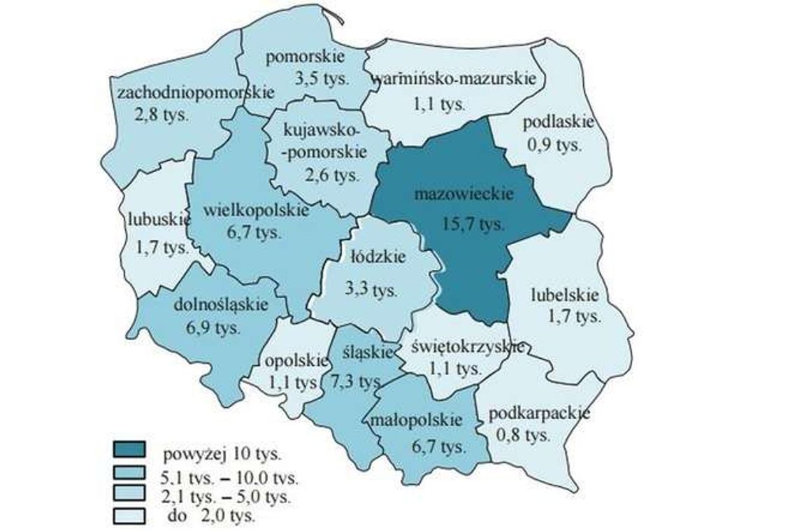 GUS: w woj. lubelskim pod koniec roku było 1700 wolnych miejsc pracy