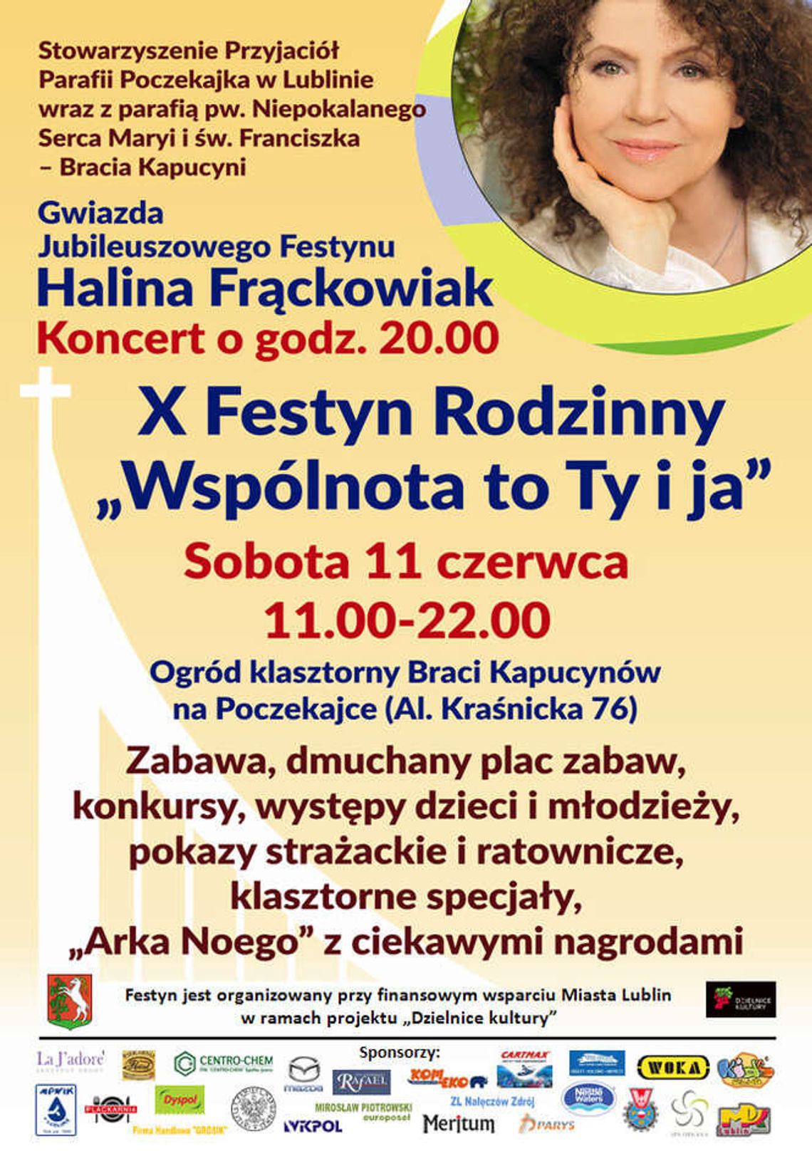 Halina Frąckowiak na festynie rodzinnym przy kościele na Poczekajce Halina Frąckowiak na festynie rodzinnym przy kościele na Poczekajce