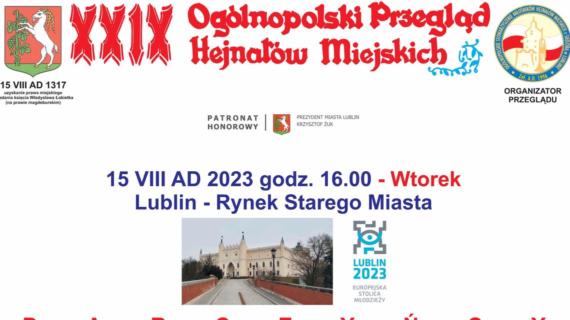 Hejnaliści z całego kraju zagrają w Lublinie