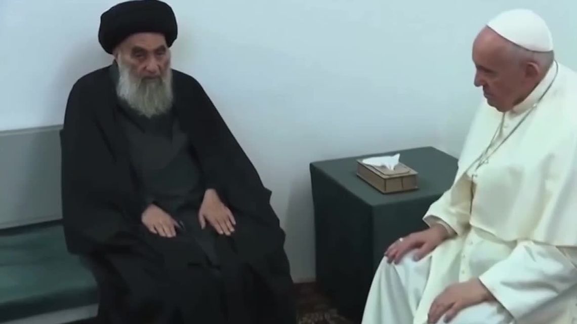 Historyczne spotkanie Franciszka. Papież spotkał się z najwyższym szyickim duchownym Iraku Historyczne spotkanie Franciszka. Papież spotkał się z najwyższym szyickim duchownym Iraku