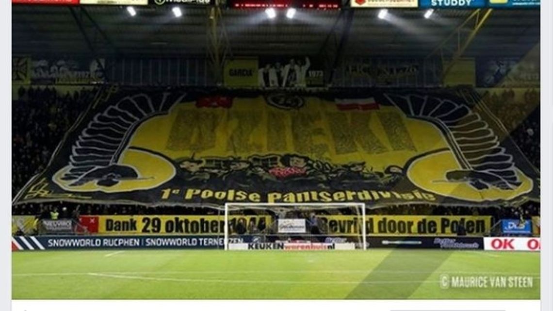 Holandia: Niezwykła oprawa na meczu na cześć gen. Stanisława Maczka Holandia: Niezwykła oprawa na meczu na cześć gen. Stanisława Maczka