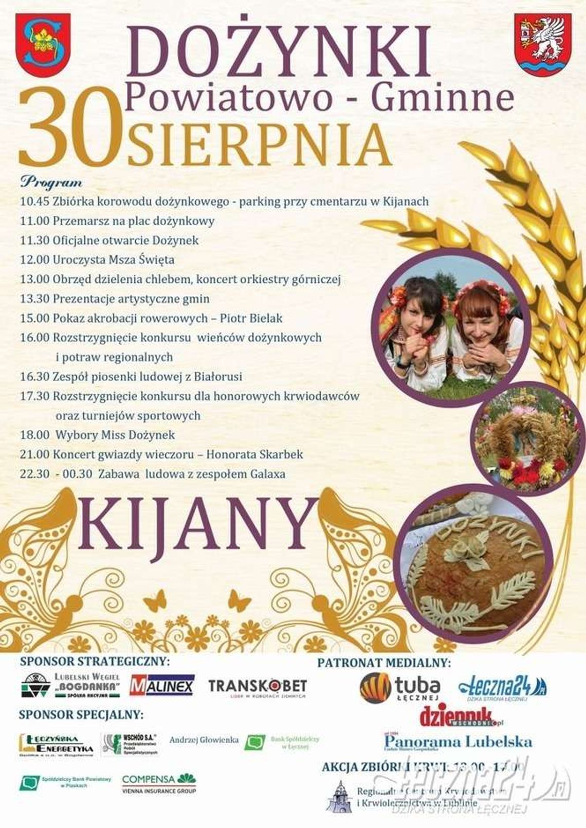 Honorata Skarbek na dożynkach w Kijanach