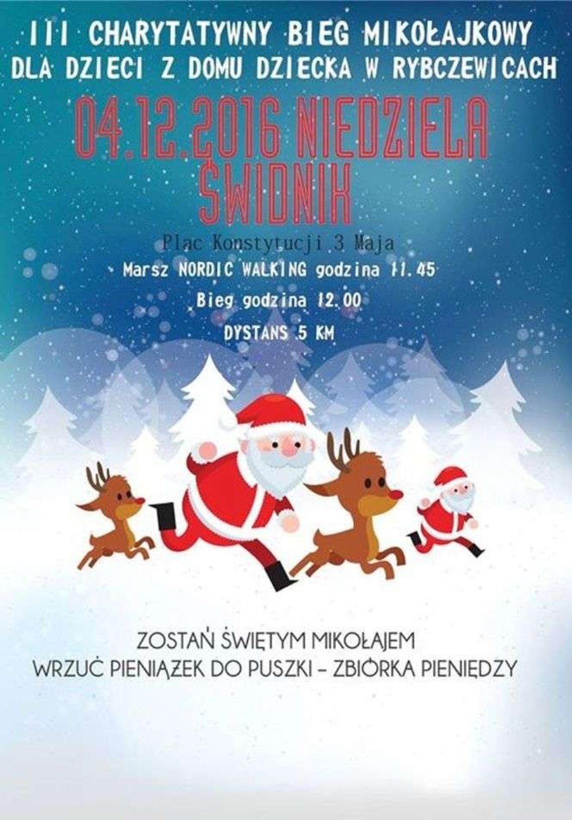 III Charytatywny Bieg Mikołajkowy w Świdniku III Charytatywny Bieg Mikołajkowy w Świdniku