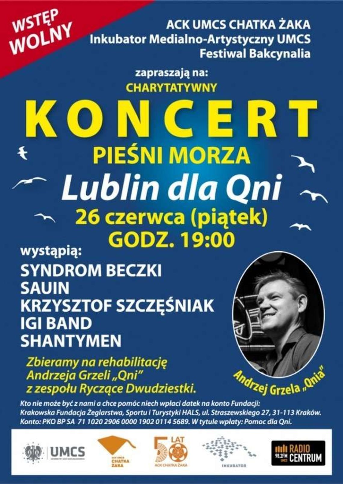 Imprezy w piątek w Lublinie. Charytatywne "Pieśni morza" w Chatce Żaka