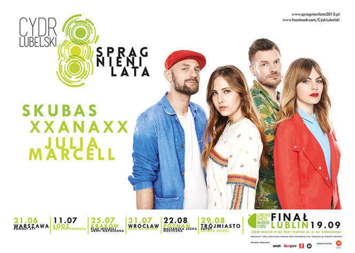 Imprezy w sobotę w Lublinie. Spragnieni lata: Tymański, Skubas, Julia Marcell, Natalia Przybysz, Xxanaxx i L.U.C.