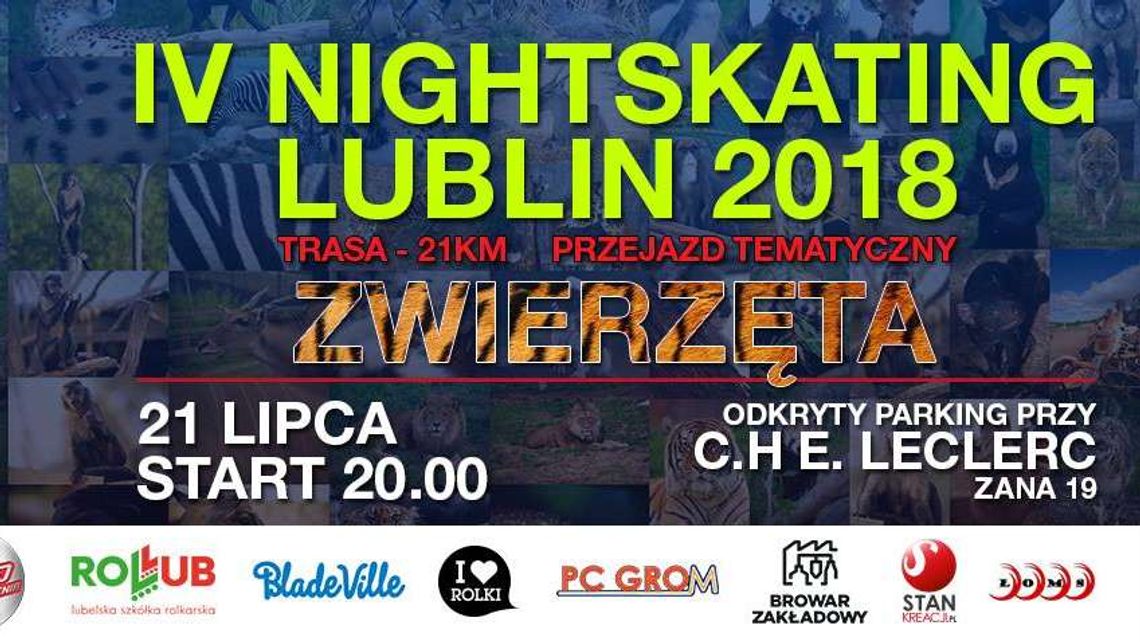 IV NightSkating Lublin 2018: Rolkarze dla zwierząt