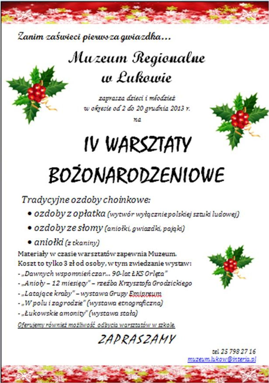 IV Warsztaty Bożonarodzeniowe w Łukowie