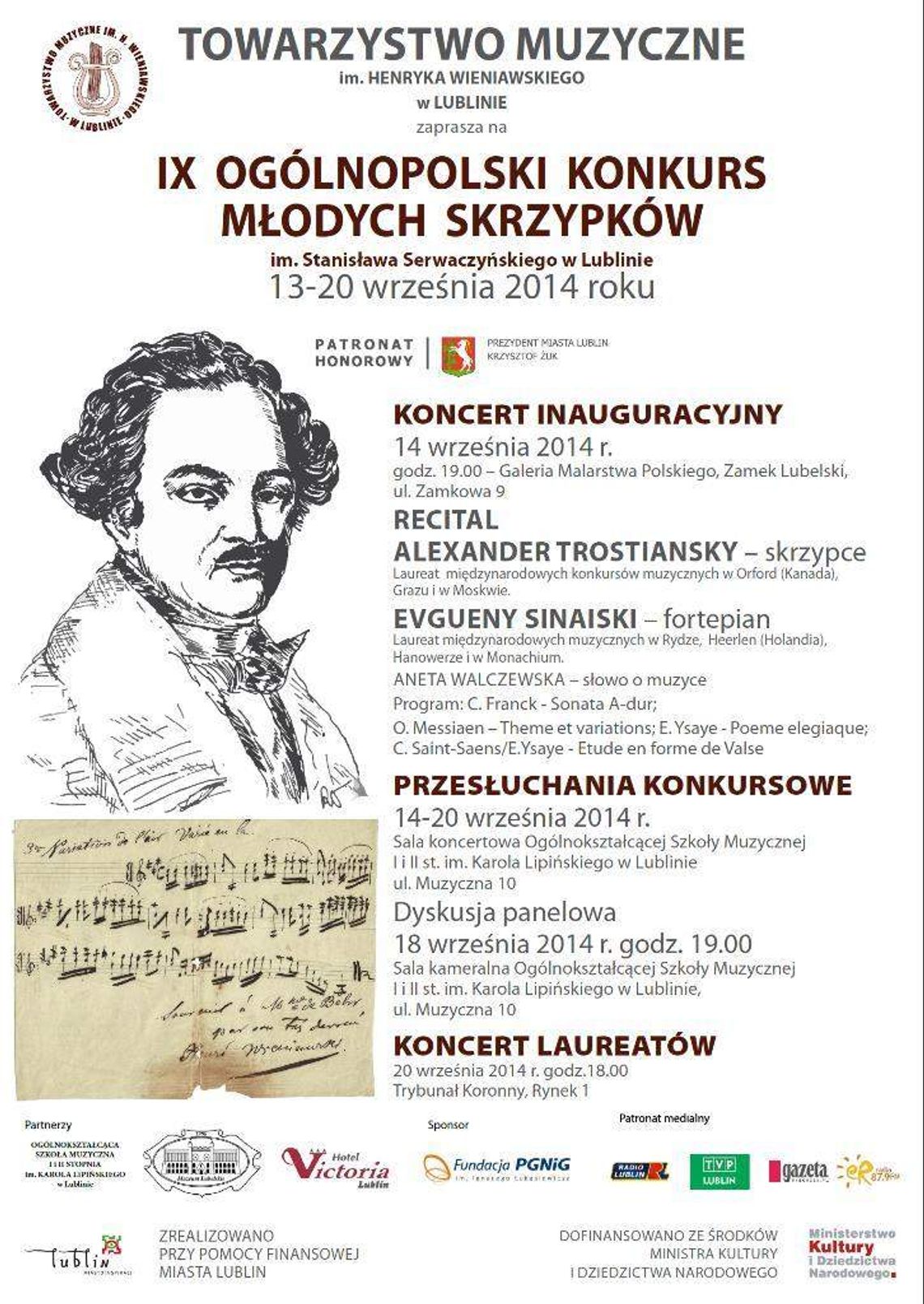 IX Ogólnopolski Konkurs Młodych Skrzypków w Lublinie