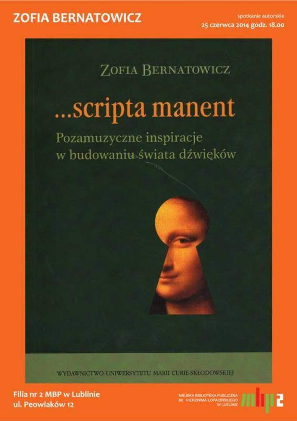 Jak dyrygować. Spotkanie z Zofią Bernatowicz w MBP nr 2