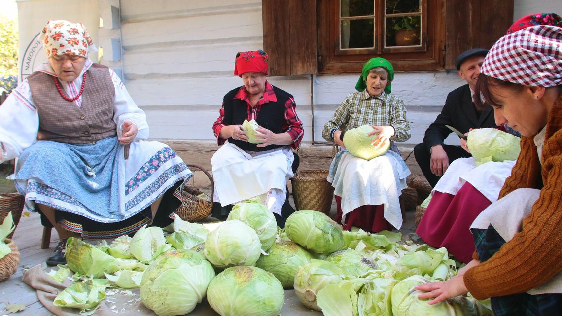 Jak jesień, to kiszenie kapusty. Obieraczki kapuściane w skansenie