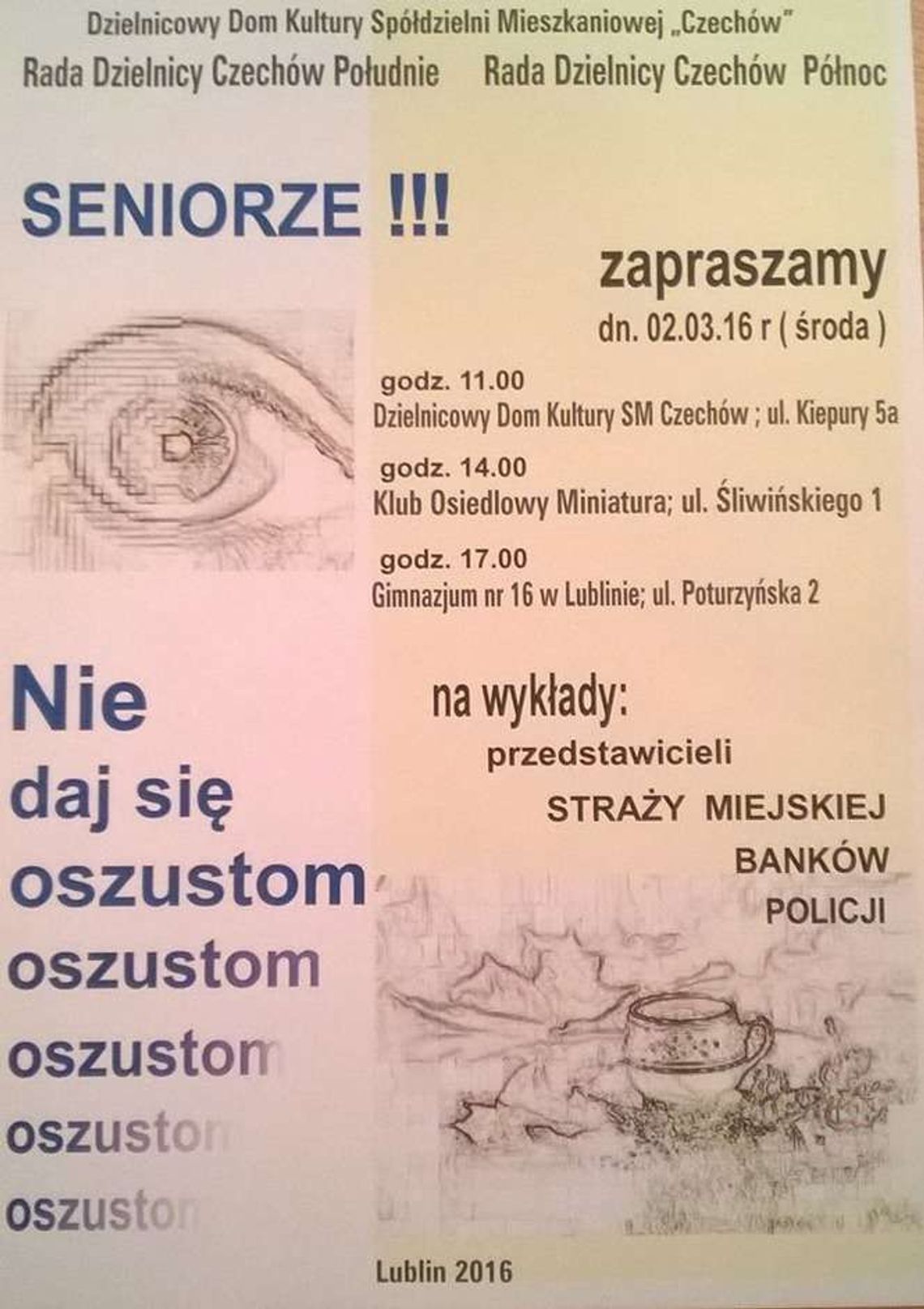 Jak się nie dać oszukać? Porady dla seniorów na Czechowie Jak się nie dać oszukać? Porady dla seniorów na Czechowie