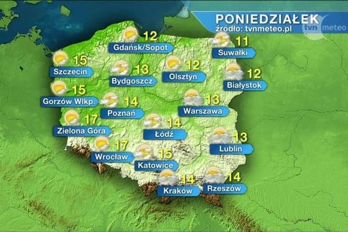 Jaka będzie pogoda w poniedziałek w Lubelskiem?