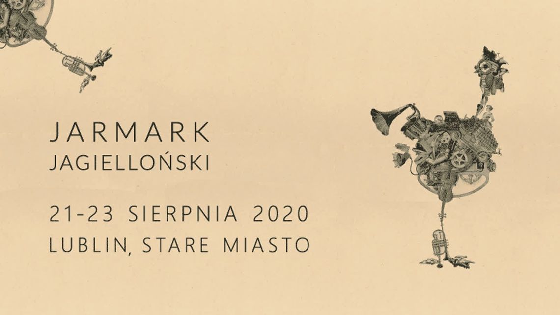 Jarmark Jagielloński 2020 w Lublinie. W tym roku chudy jak kogut z plakatu