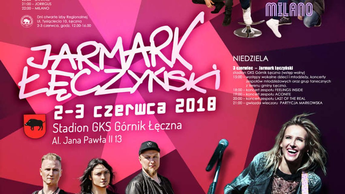 Jarmark Łęczyński 2018. Program koncertów i wydarzeń Jarmark Łęczyński 2018. Program koncertów i wydarzeń