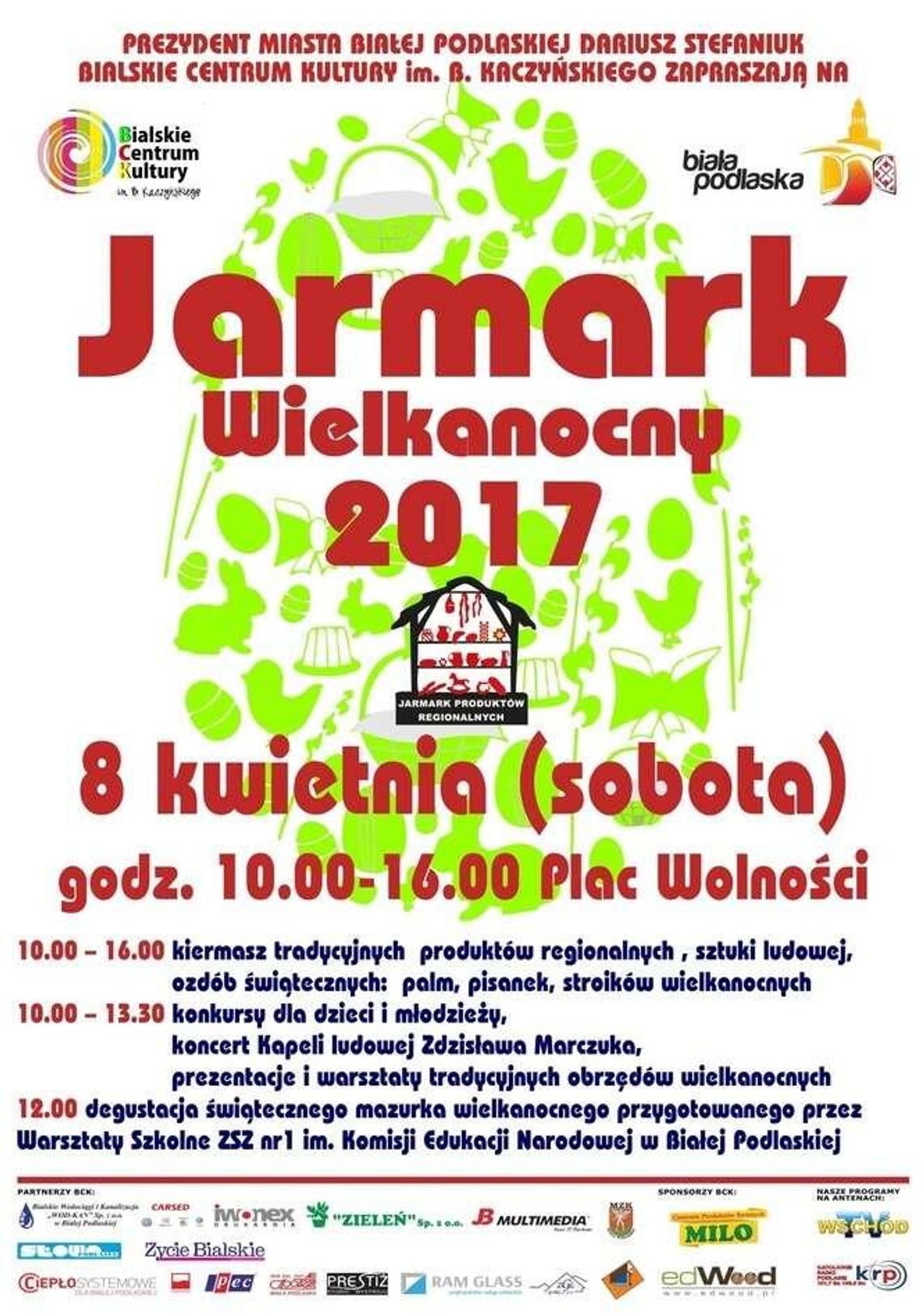 Jarmark Wielkanocny w Białej Podlaskiej: produkty regionalne, pisanki, mazurki