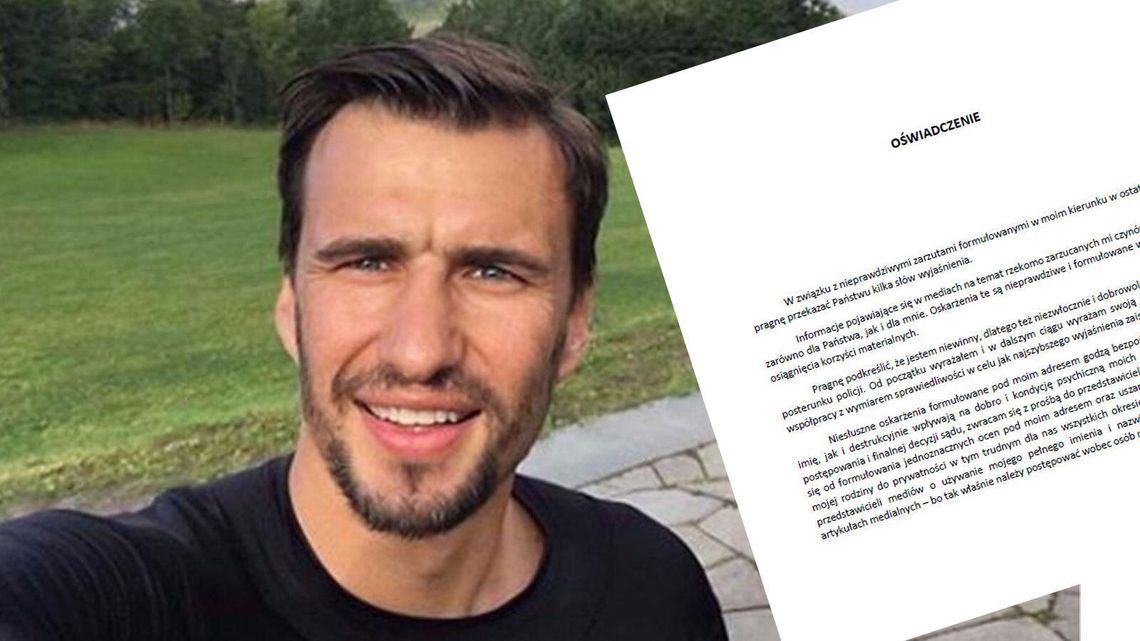 Jarosław Bieniuk wydał oświadczenie po wyjściu z aresztu Jarosław Bieniuk wydał oświadczenie po wyjściu z aresztu