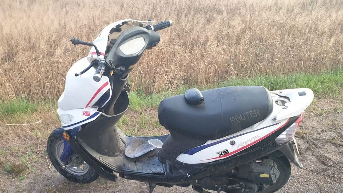 Jechał skuterem na podwójnym gazie