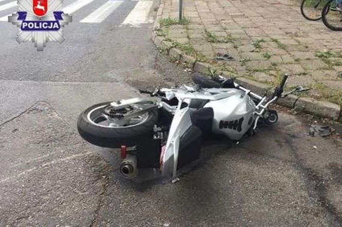 Jechała pod prąd. Zderzyła się z motocyklem
