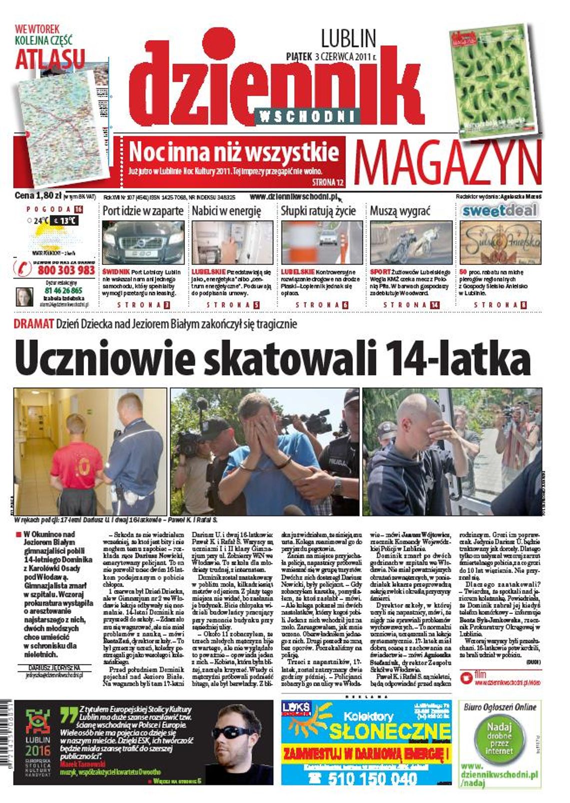 Jedynka Dziennik Wschodniego z 3 czerwca 2011 r.