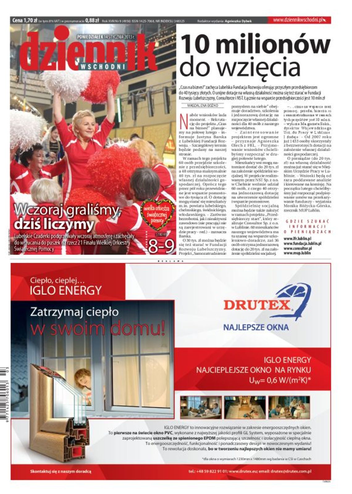 Jedynka Dziennika Wschodniego z 14 stycznia 2012