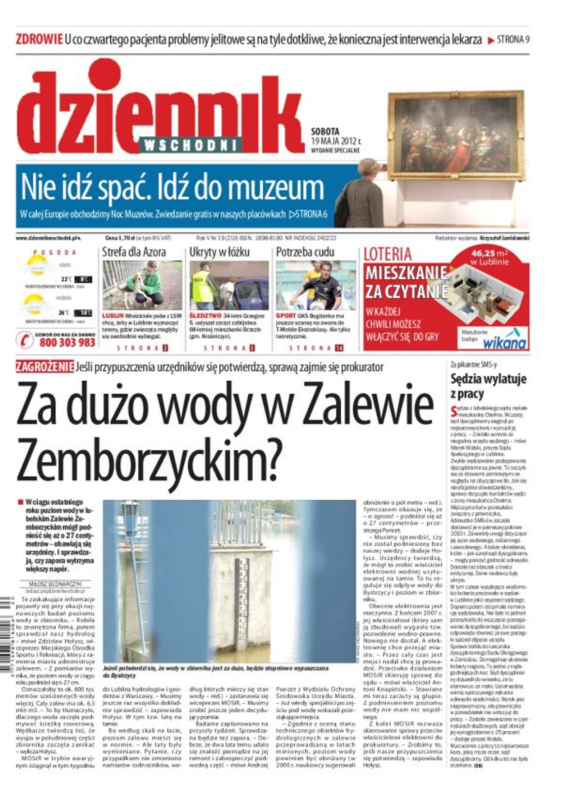 Jedynka Dziennika Wschodniego z 19 maja 2012