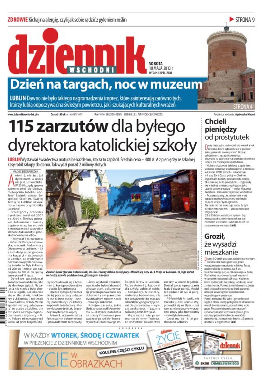 Jedynka Dziennika Wschodniego z 19 maja 2013