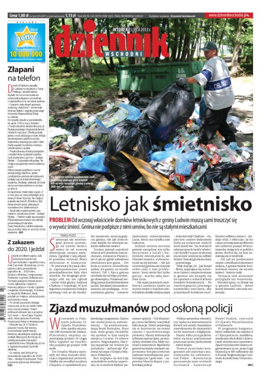 Jedynka Dziennika Wschodniego z 2 lipca 2013