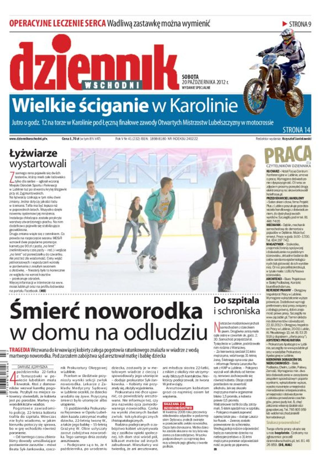 Jedynka Dziennika Wschodniego z 20 października 2012