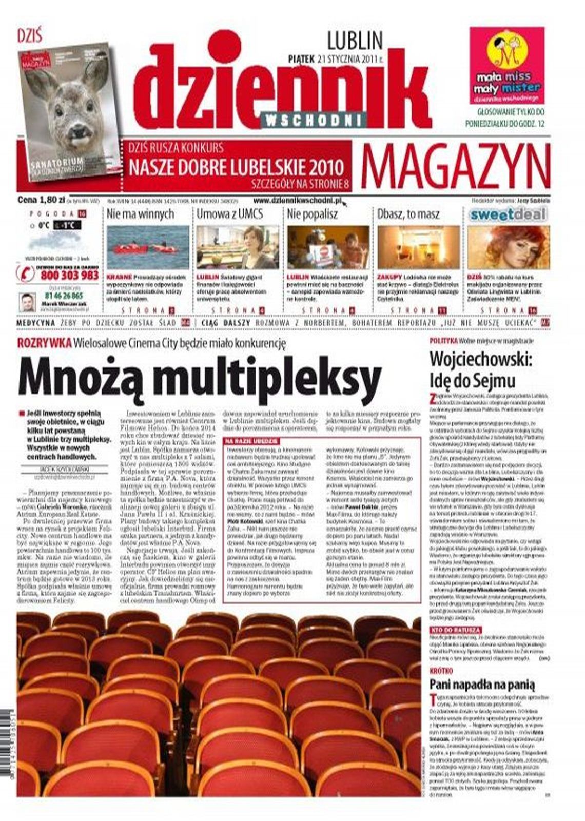 Jedynka Dziennika Wschodniego z 21 stycznia 2011 roku