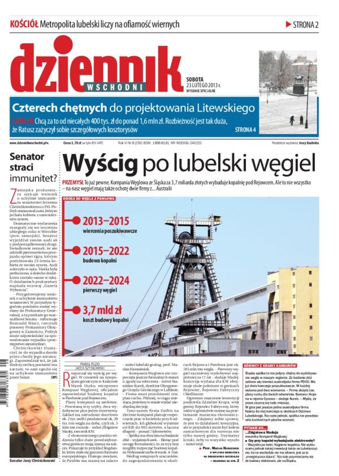 Jedynka Dziennika Wschodniego z 23 lutego 2013