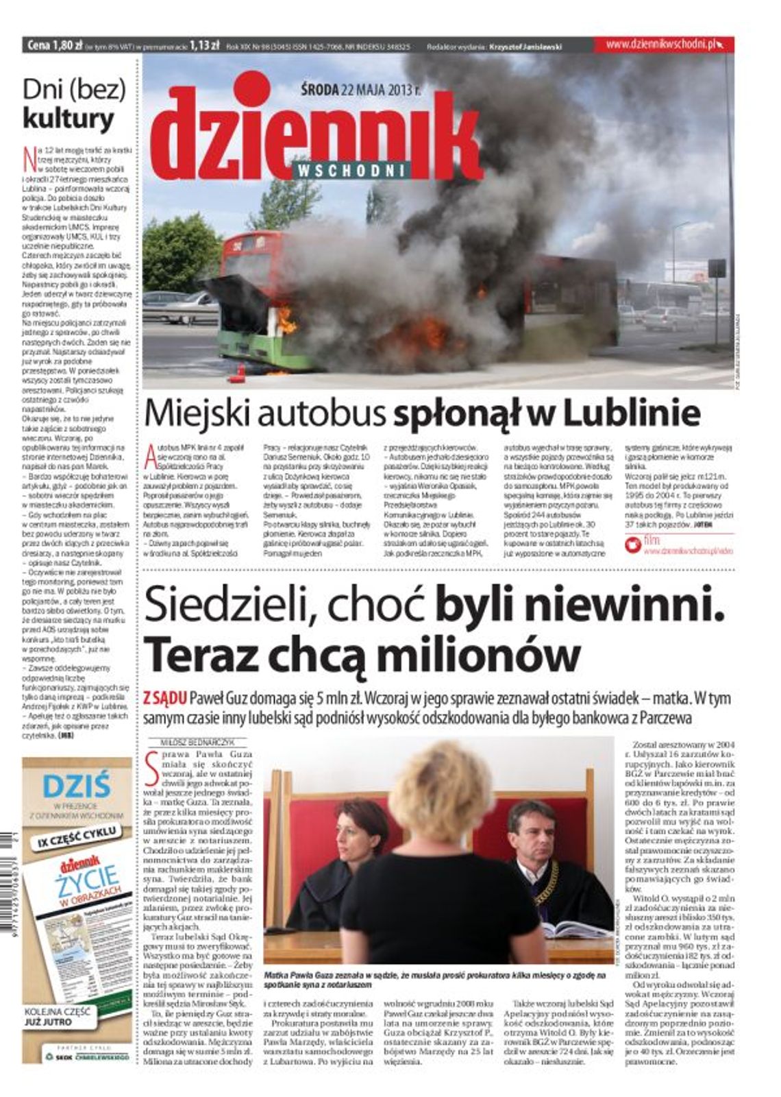 Jedynka Dziennika Wschodniego z 23 maja 2013