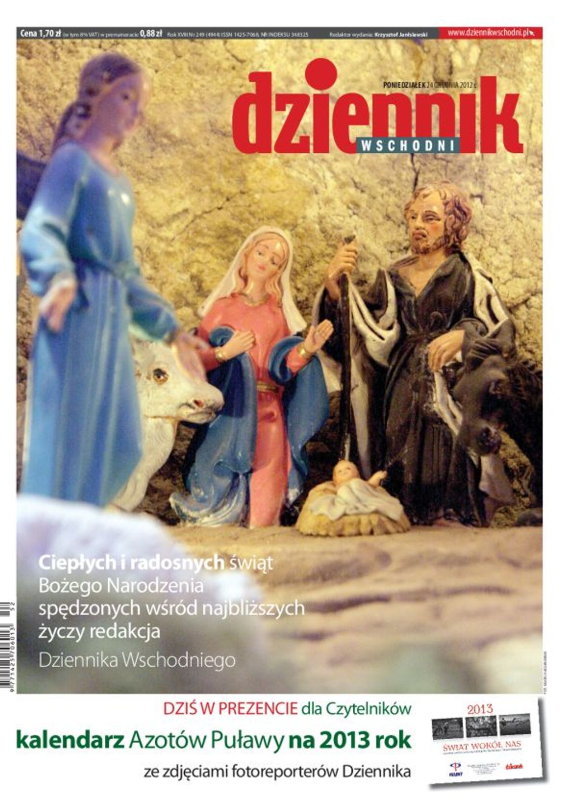 Jedynka Dziennika Wschodniego z 24 grudnia 2012