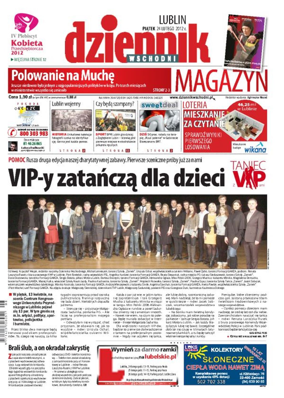 Jedynka Dziennika Wschodniego z 24 lutego 2012