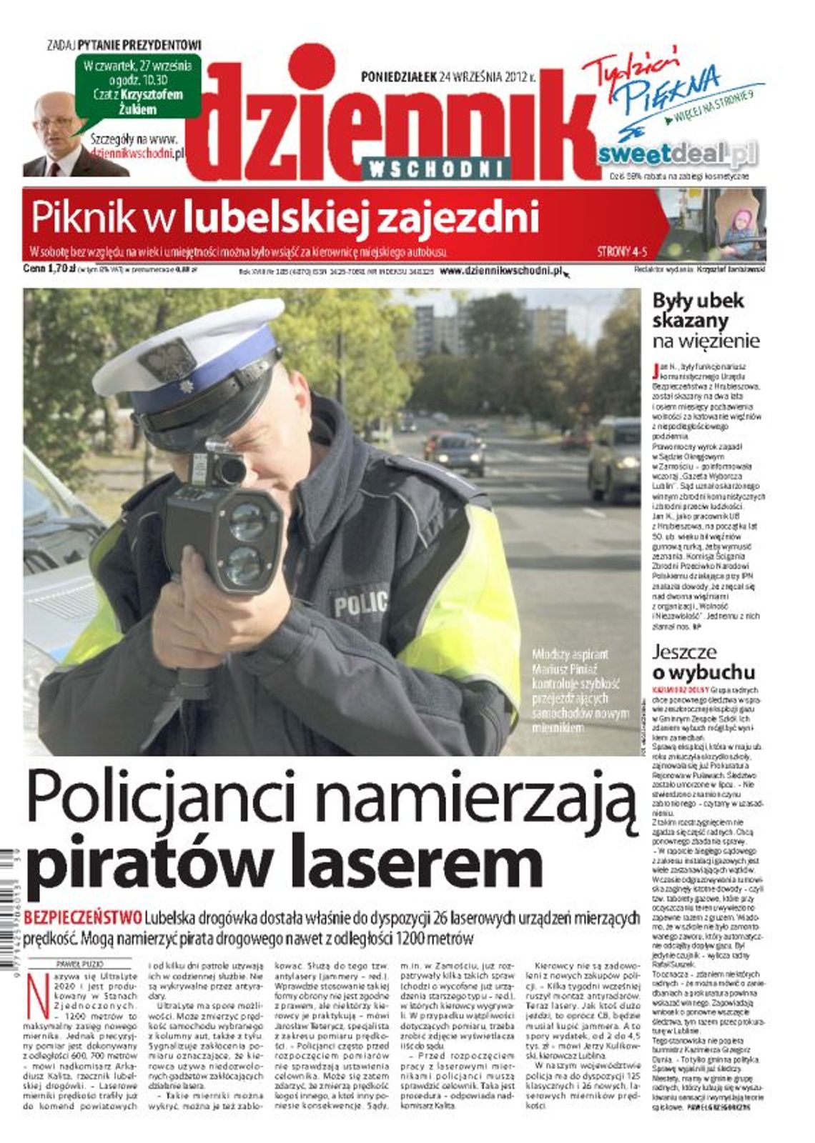 Jedynka Dziennika Wschodniego z 24 września 2012