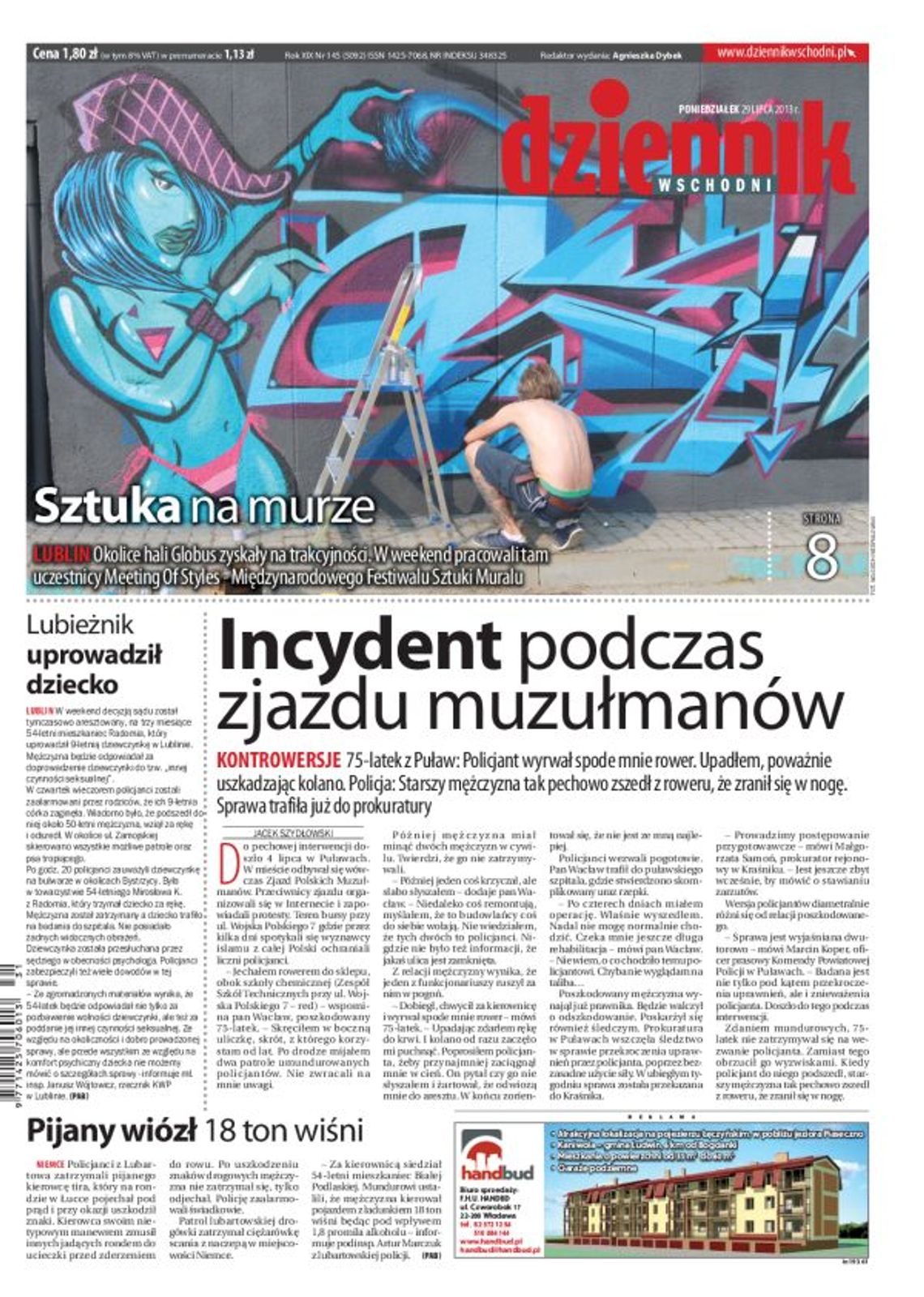 Jedynka Dziennika Wschodniego z 29 lipca 2013