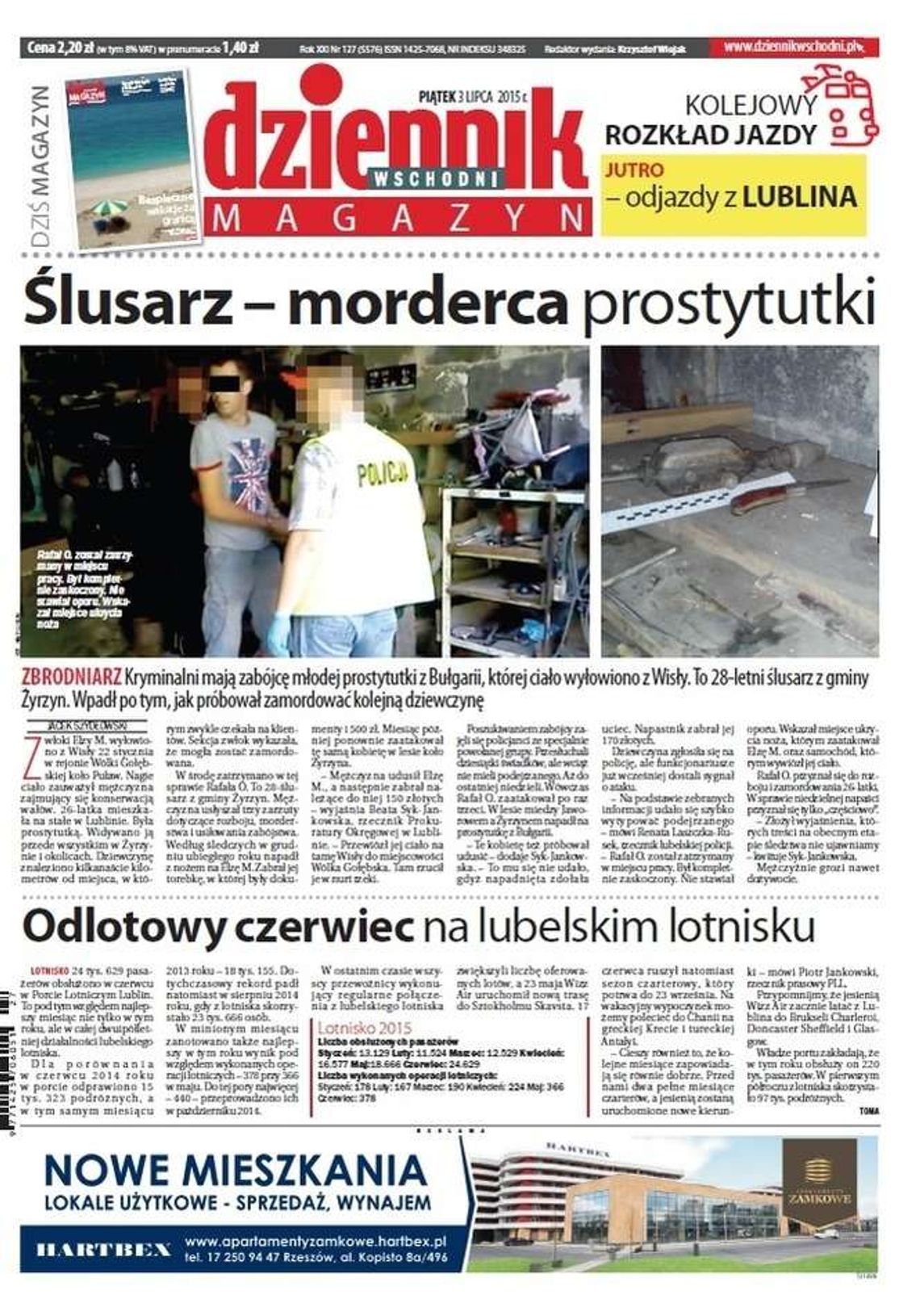 Jedynka Dziennika Wschodniego z 3 lipca 2015 roku