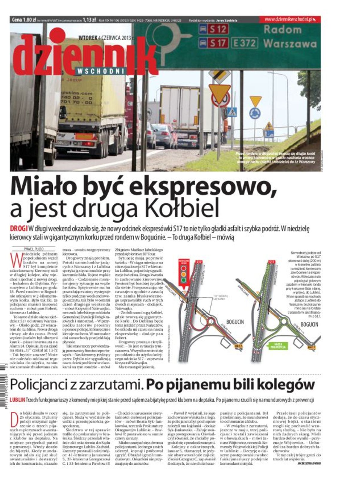 Jedynka Dziennika Wschodniego z 4 czerwca 2013