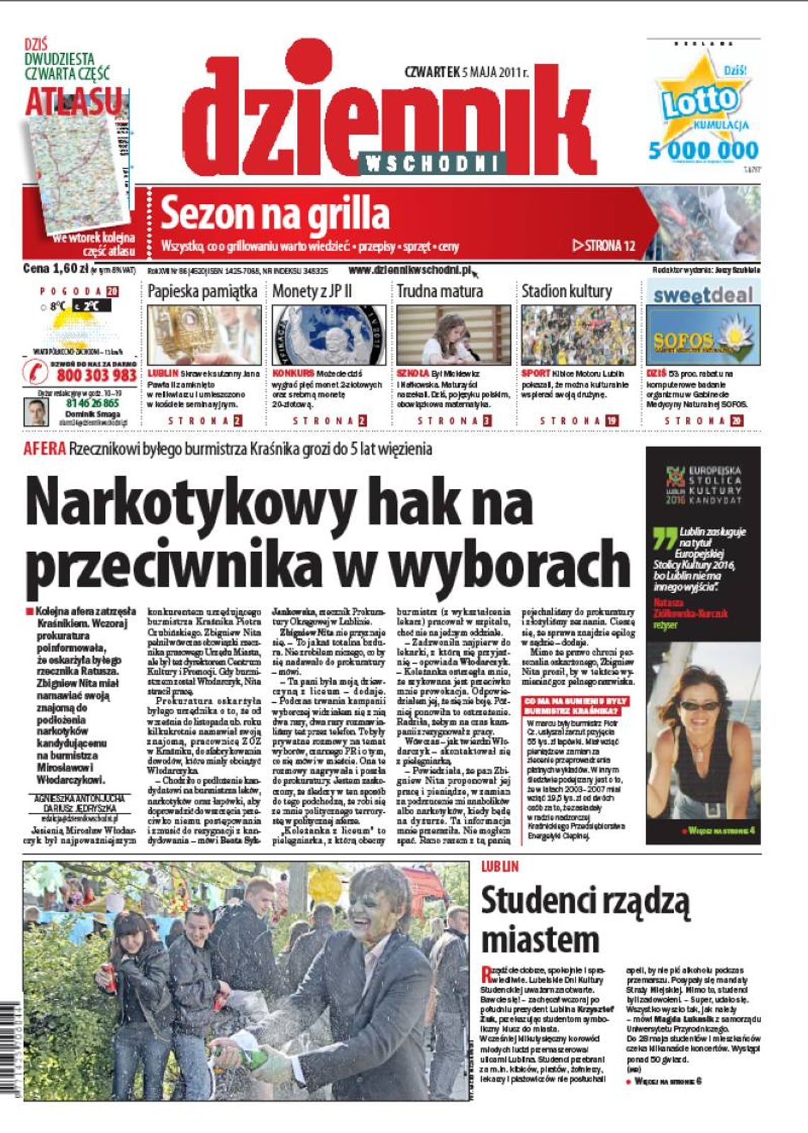 Jedynka Dziennika Wschodniego z 5 maja 2011