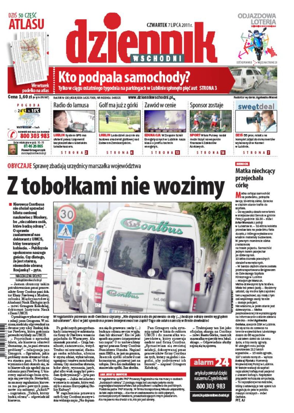 Jedynka Dziennika Wschodniego z 7 lipca 2011