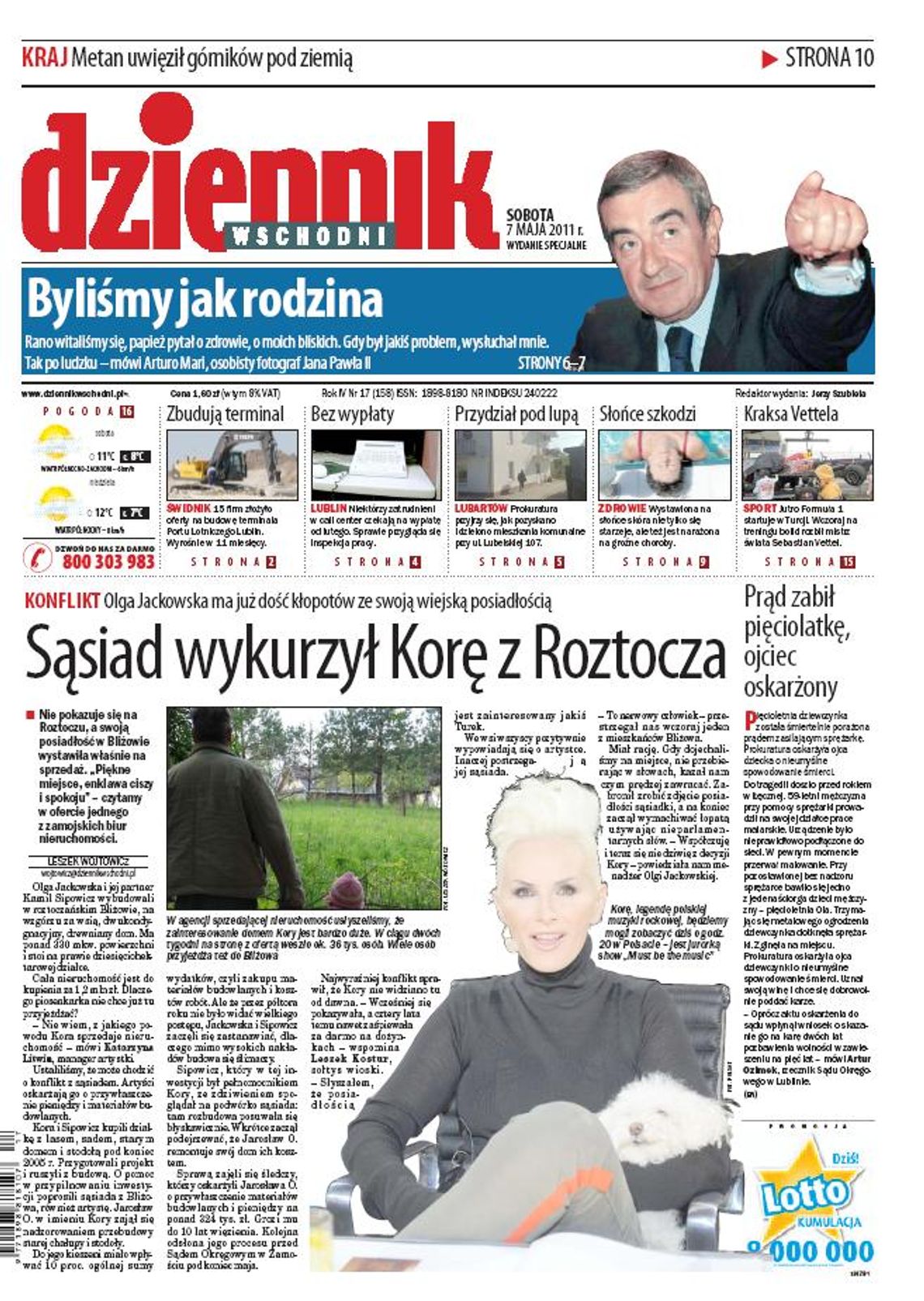 Jedynka Dziennika Wschodniego z 7 maja 2011 r.