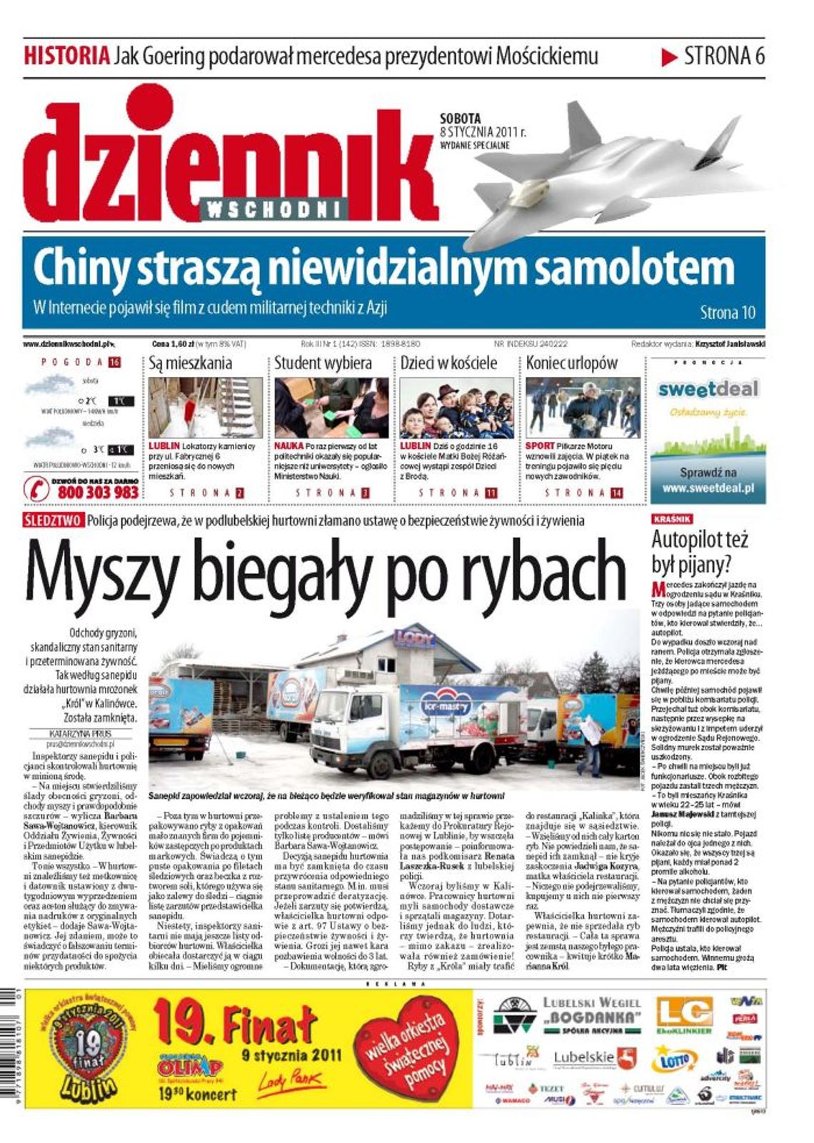 Jedynka Dziennika Wschodniego z 8 stycznia 2011