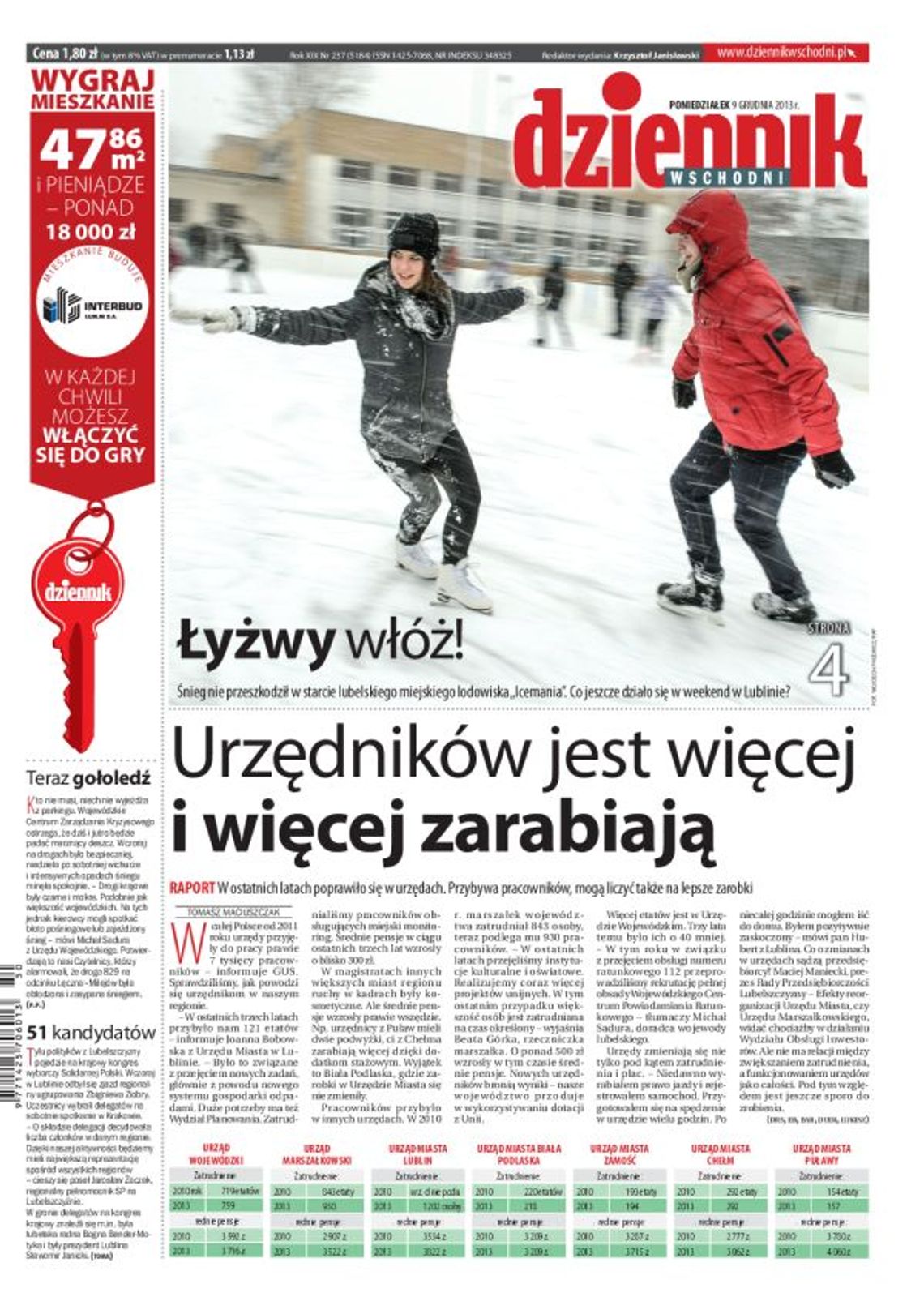 Jedynka Dziennika Wschodniego z 9 grudnia 2013