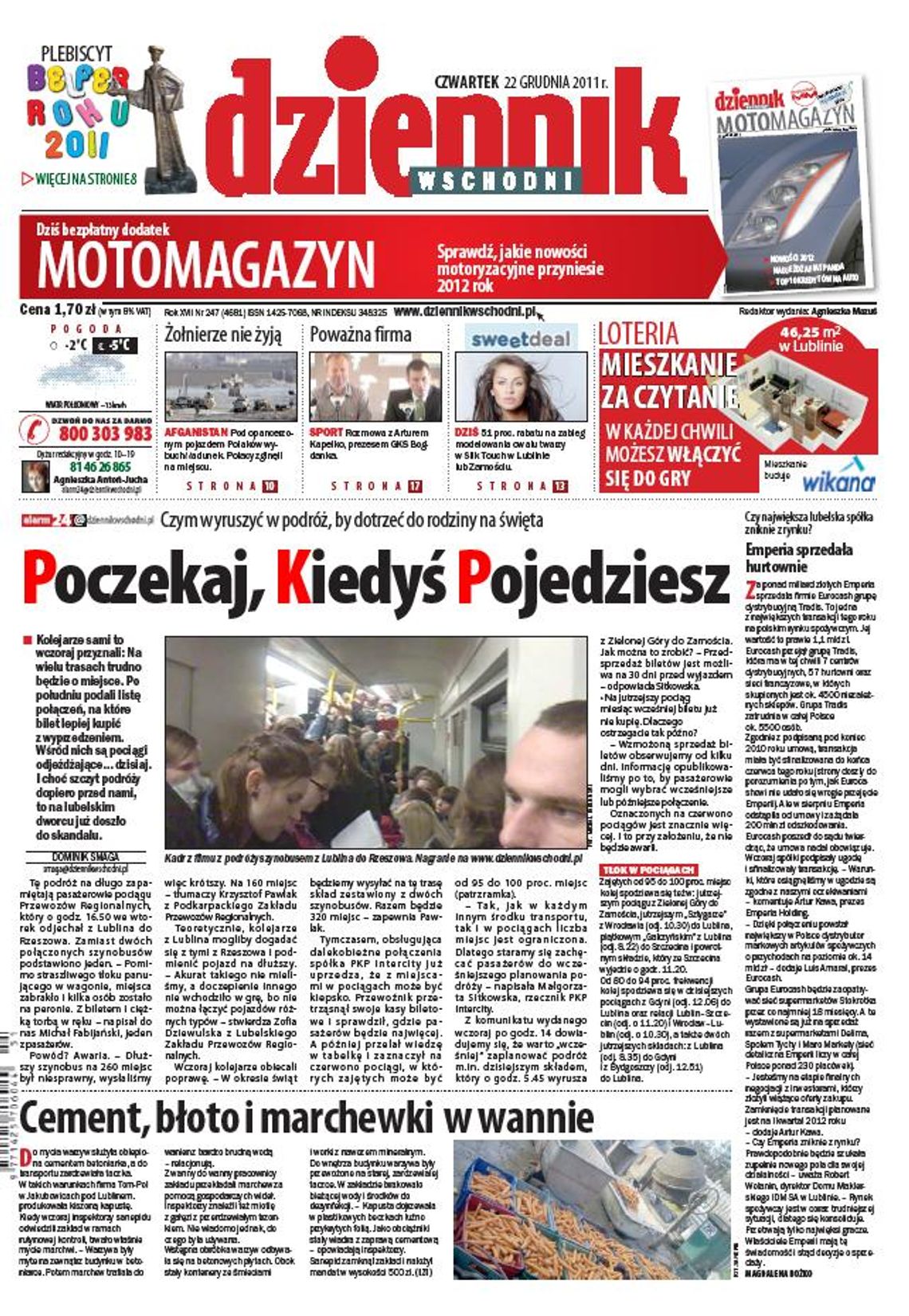 Jedynka Dziennika z 22.12.2011 r.