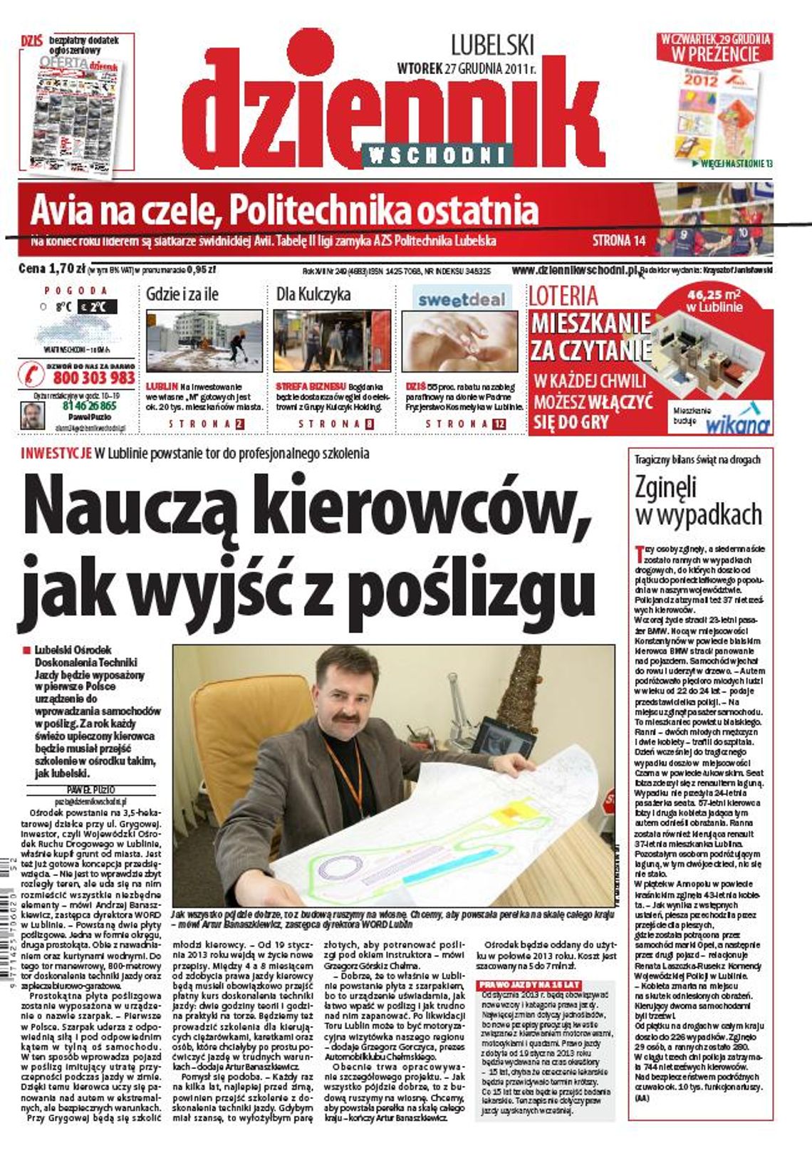 Jedynka Dziennika z 27 grudnia 2011 r.