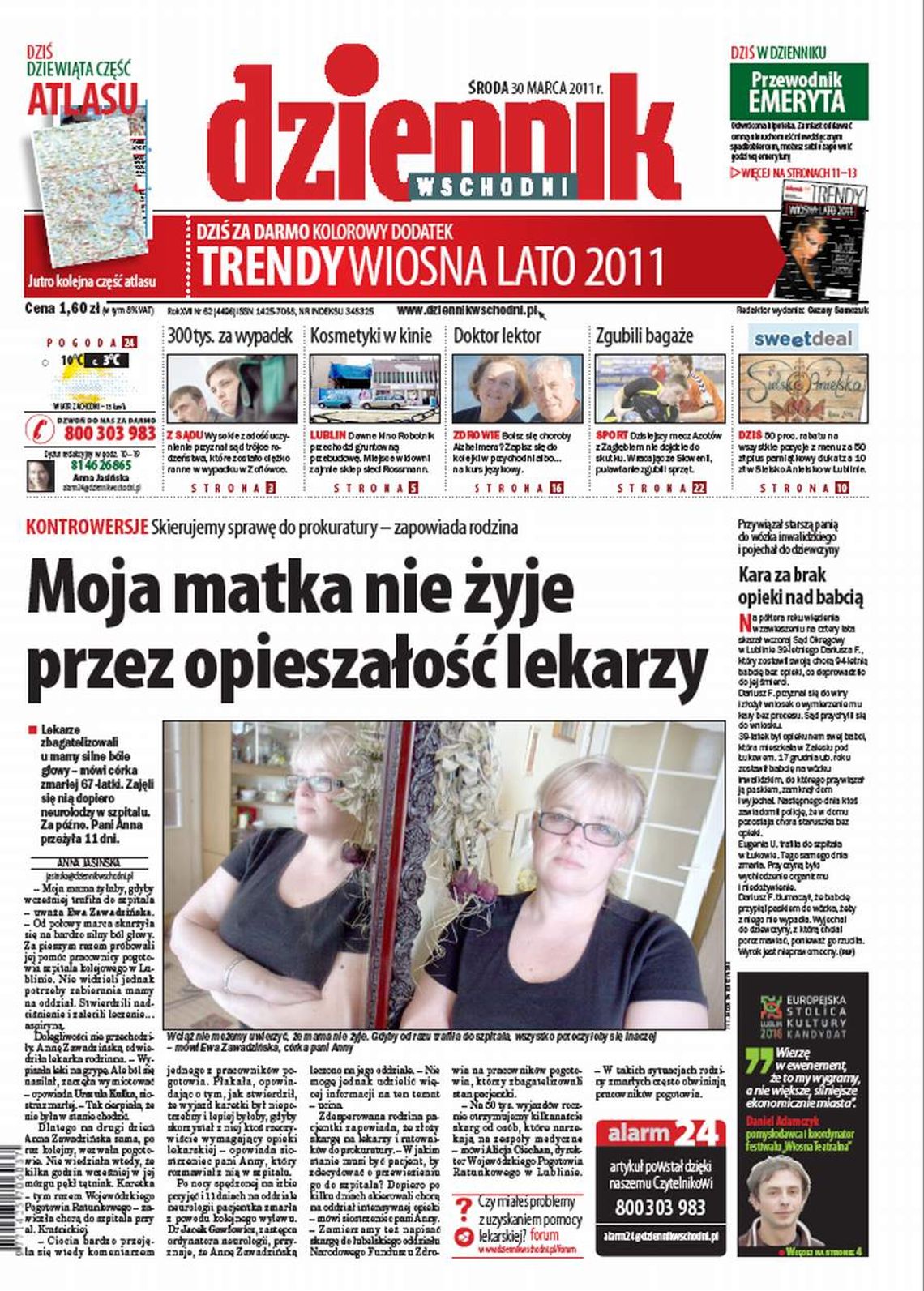 Jedynka Dziennika z 30 marca 2011 r.