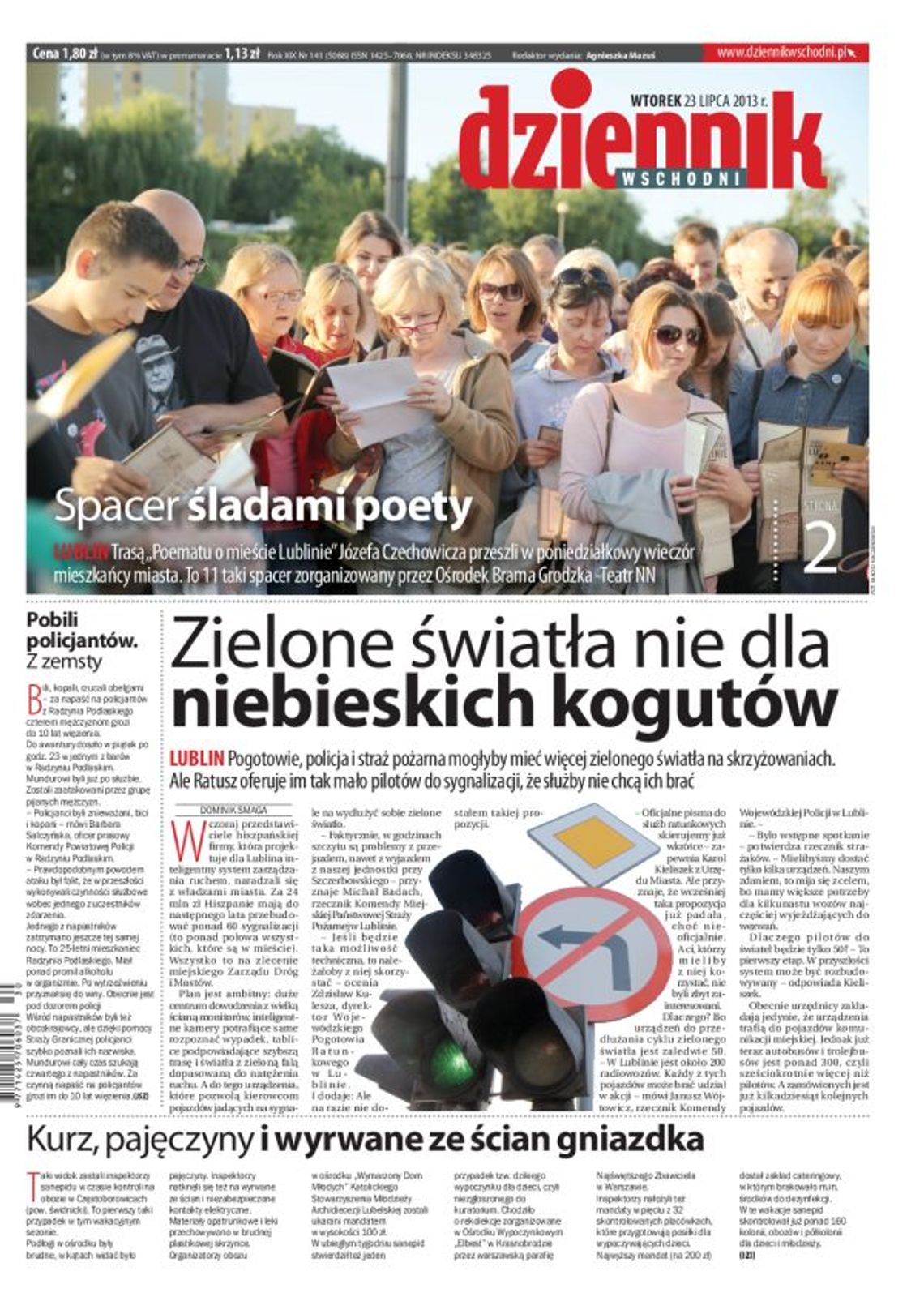 Jedynka z Dziennika Wschodniego z 23 lipca 2013