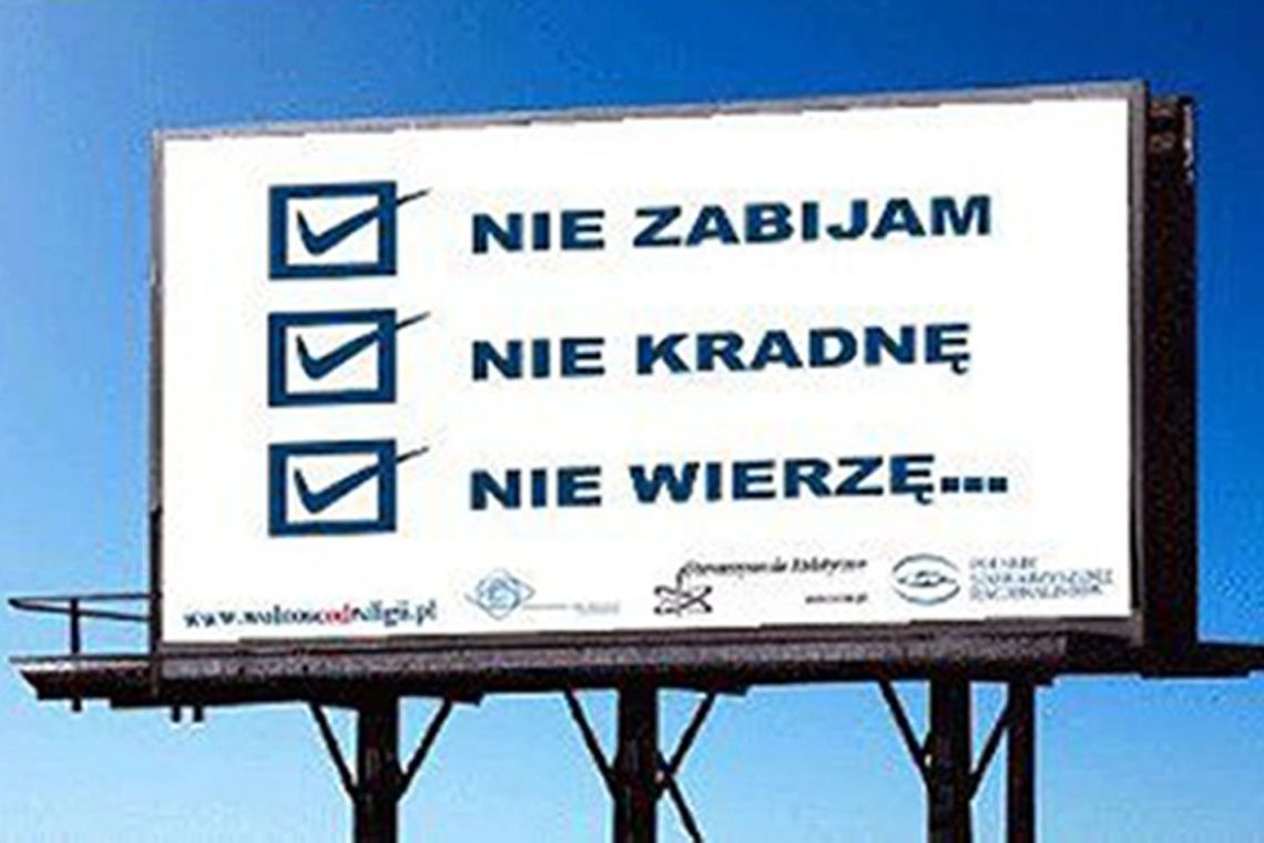 Jest protest przeciwko billboardom ateistycznym w Lublinie Jest protest przeciwko billboardom ateistycznym w Lublinie