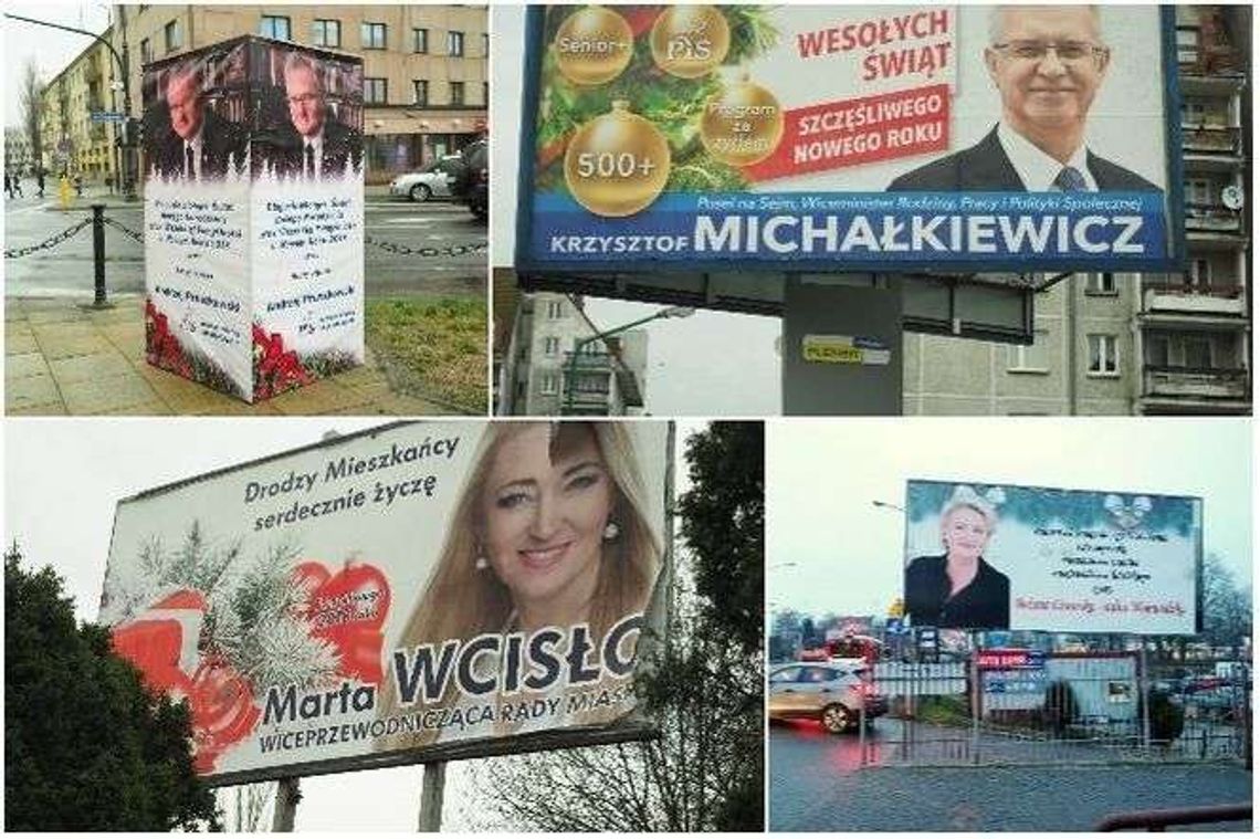 Już luty, a politycy nadal składają życzenia świąteczne i noworoczne. Na billboardach Już luty, a politycy nadal składają życzenia świąteczne i noworoczne. Na billboardach
