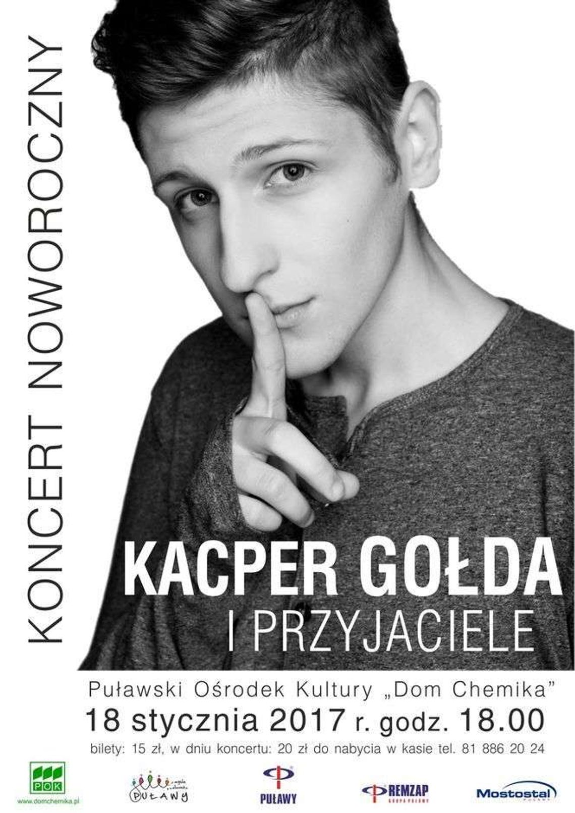 Kacper Gołda w Puławach. Koncert Noworoczny