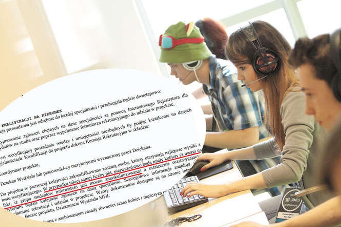 Kandydaci na studia mają tyle samo punktów, UMCS przyjmie kobietę. Jak się tłumaczy?